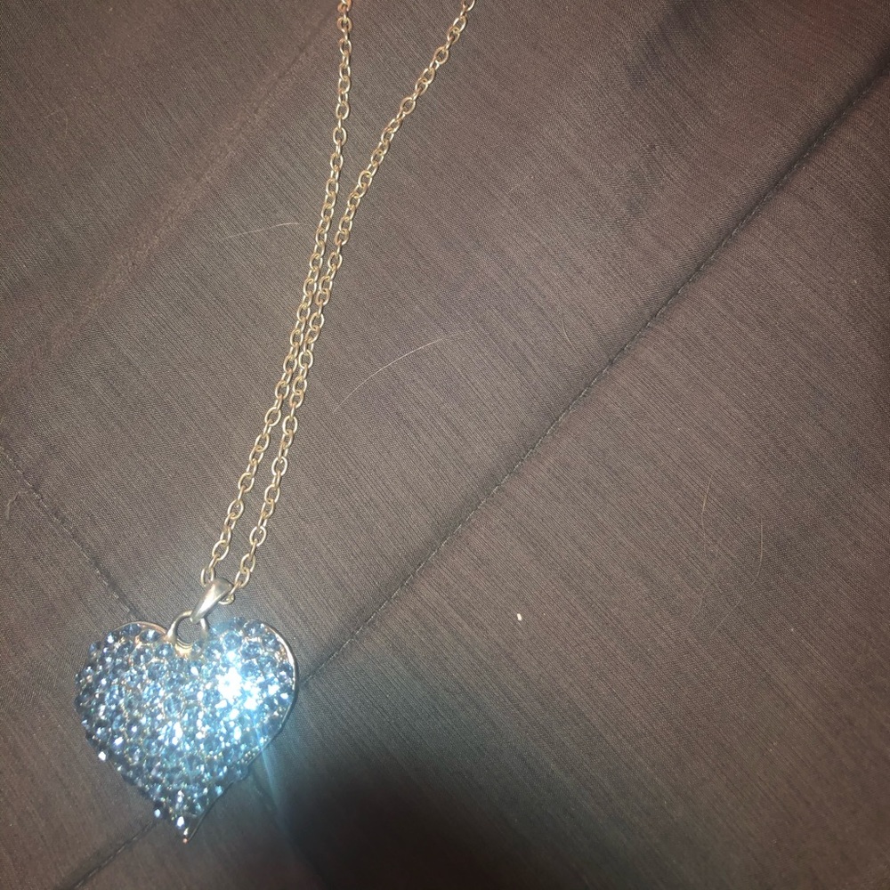 Silver Blue Heart Necklace